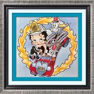 Vintage Betty Boop "Firefighter" Art Print